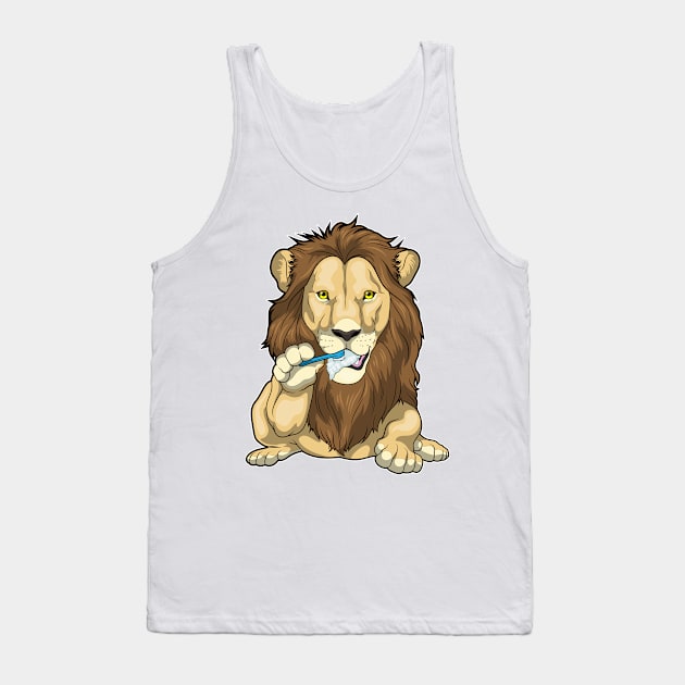 Lion Brush teeth Toothbrush Tank Top by Markus Schnabel